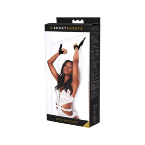 SS Adjustable Door Jam Cuffs Set Black