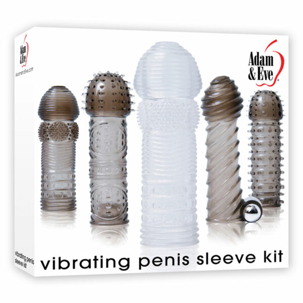 A&E 6Pc VibratingPenisSleeveKit SmokeClr