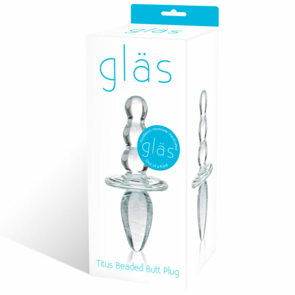 Glas 4.5in Titus Beaded Butt Plug