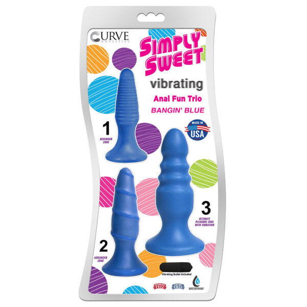 Simply Sweet Vibr Anal Trio Plug Set Blu