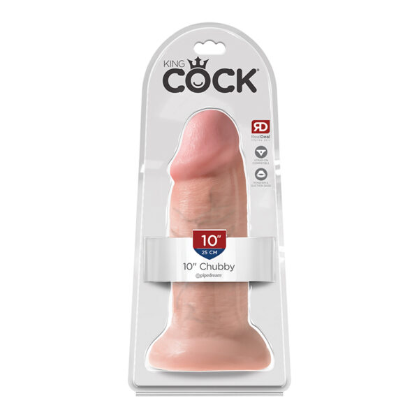 King Cock 10in Chubby Dildo Beige