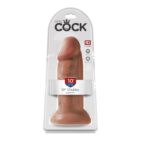 King Cock 10in Chubby Dildo Tan