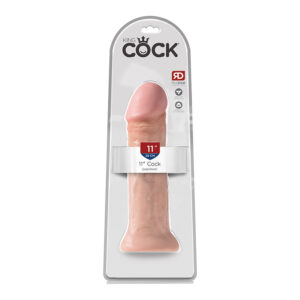 King Cock 11in Cock Dildo Beige