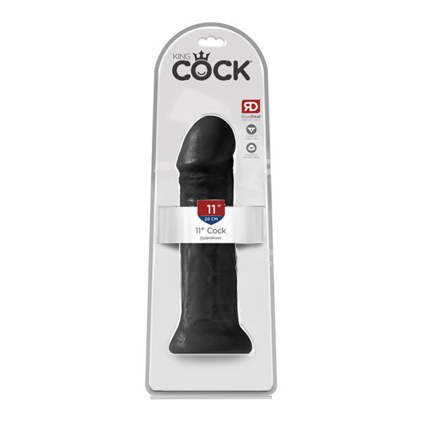 King Cock 11in Cock Dildo Black