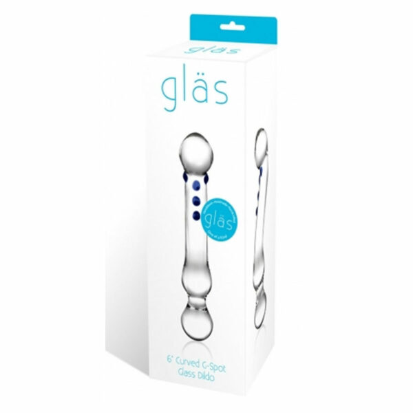 Glas 6in Textured G-Spot Glass Dildo