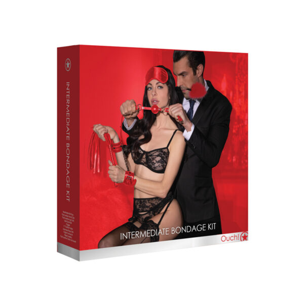 Ouch 11Pc Intermediate Bondage Kit Red