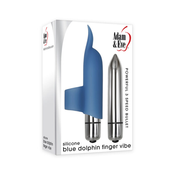 A&E Blue Dolphin Finger Vibrator Blue
