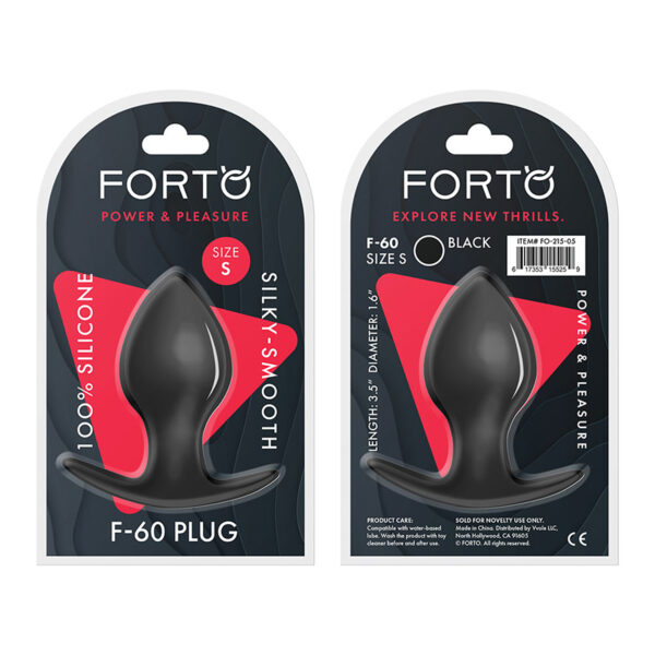 Forto F-60 Spade Silicone Plug Sml Blk