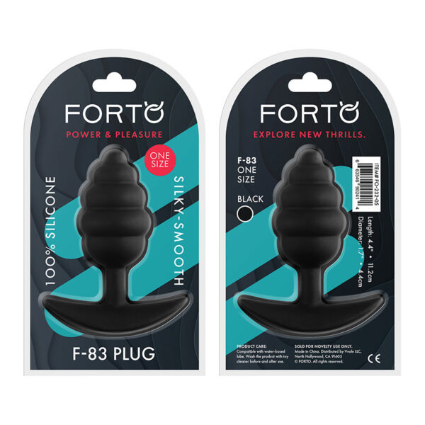 Forto F-83 Spiral Silicone Plug Black