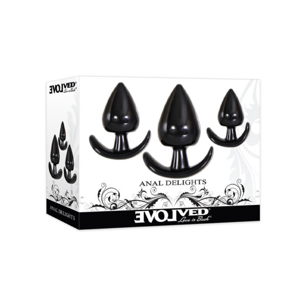 Evolved AnalDelights 3Pc AnalPlugSet Blk