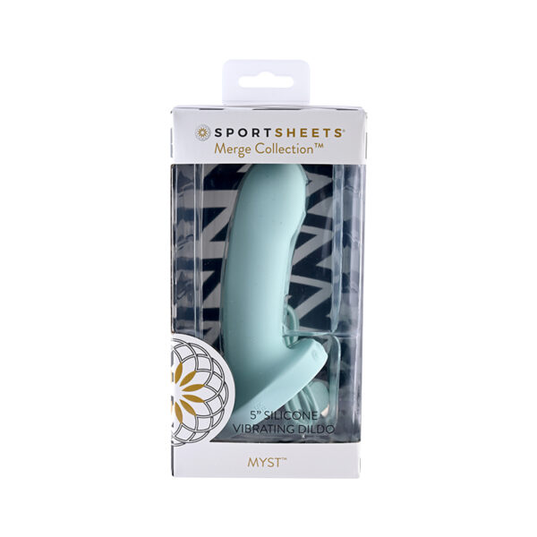SS Merge Myst 5in Vibrating Dildo Blue