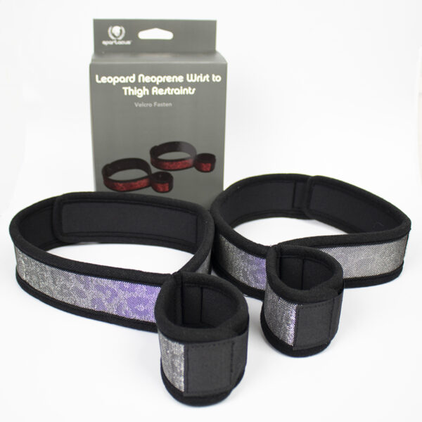 Wrist To Thigh Cuffs Neoprene Silver
