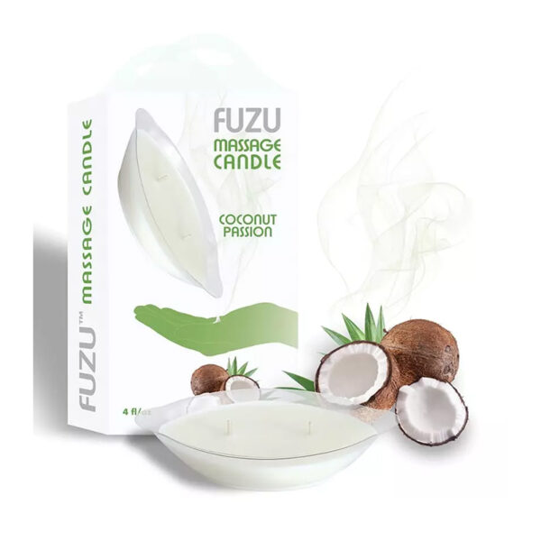 Fuzu Mass Candle Coconut Passion 4oz Wht