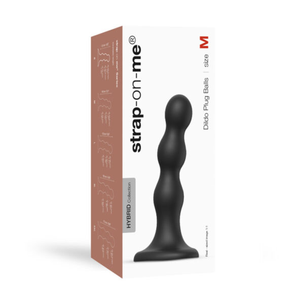 Strap-On-Me Hybrid DildoPlugBalls Blk M