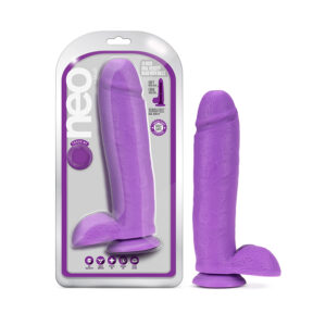 Neo 10in Dual Density Dildo Neon Purple