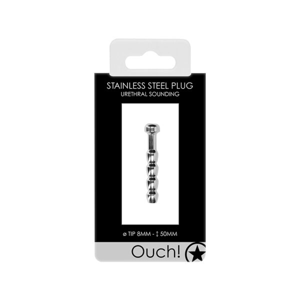 Ouch Urethral Sounding Metal Plug 8mm