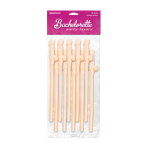 BP 10pc Dicky Sipping Straws Beige