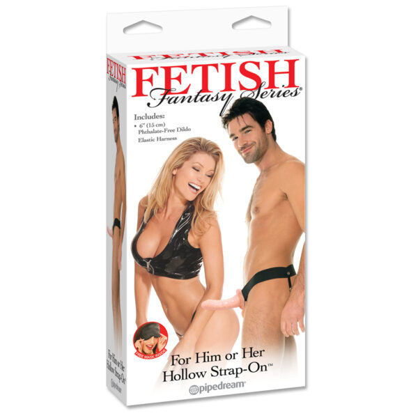 FF For Him or Her 6in HollowStrapOn Beig