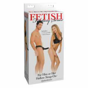 FF For Him or Her 6in Hollow StrapOn Blk