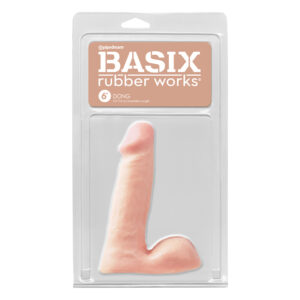 PD Basix 6in Dong With Balls Beige
