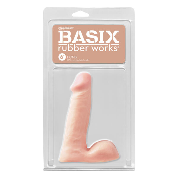 PD Basix 6in Dong With Balls Beige