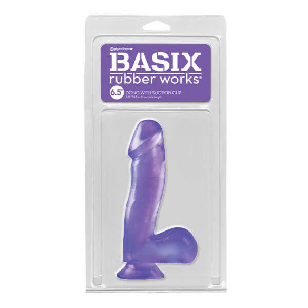 PD Basix 6.5in Dong Balls & Suction Pur