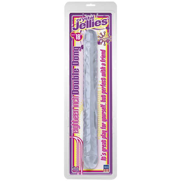 Crystal Jellies Double Dong Clear 18in
