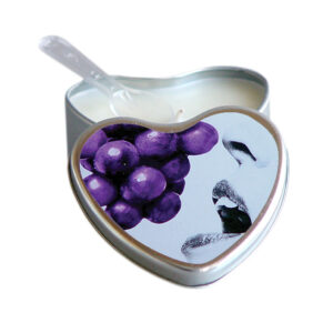 EB Massage Candle Edible Grape 4oz Heart