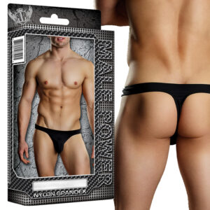 MP Nylon Spandex Bong Thong Black SM