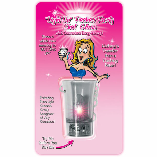 Light Up Pecker Party Shot Glass &String