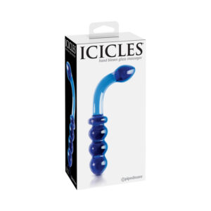 Icicles #31 7.25in Dual-Ended Glass Blue