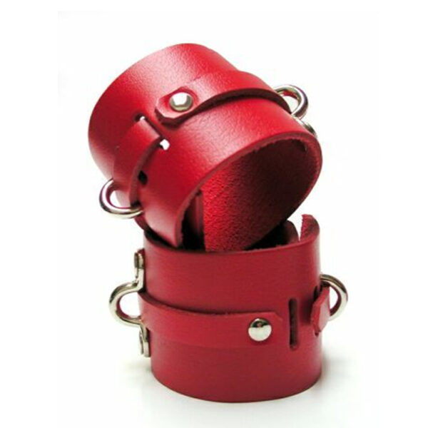 KL Bondage Basics Lthr Wrist Cuffs (Red)
