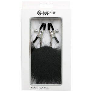 SS S&M Feathered Nipple Clamps Black