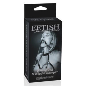 FF LE O-Ring Gag & Nipple Clamps Black