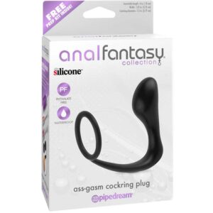 AFC Ass-Gasm Cockring Plug Black