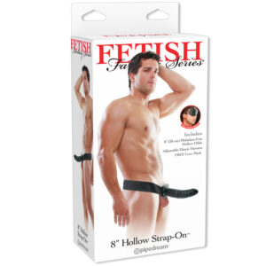 FF 8in Hollow Strap-On Black