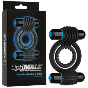 OptiMALE ? Vibrating Double C-Ring Black