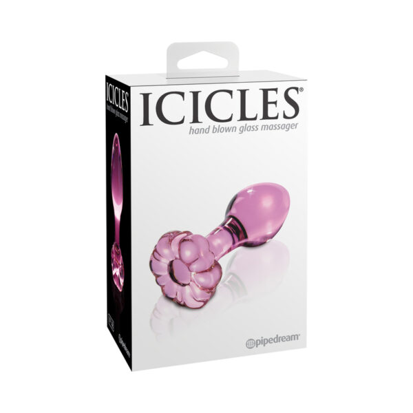 Icicles #48 Glass 3.5in Plug Flower Pink