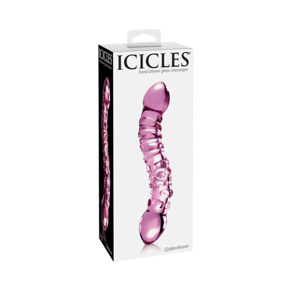 Icicles #55 7.75in Dual-Ended Glass Pink