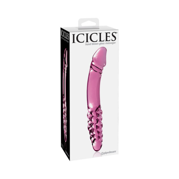 Icicles #57 9in Dual-Ended Glass Pink