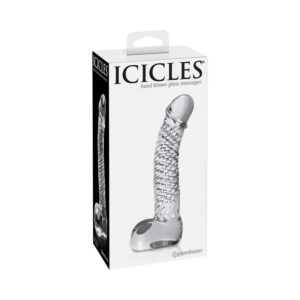 Icicles #61 6.5in Glass Dildo Clear