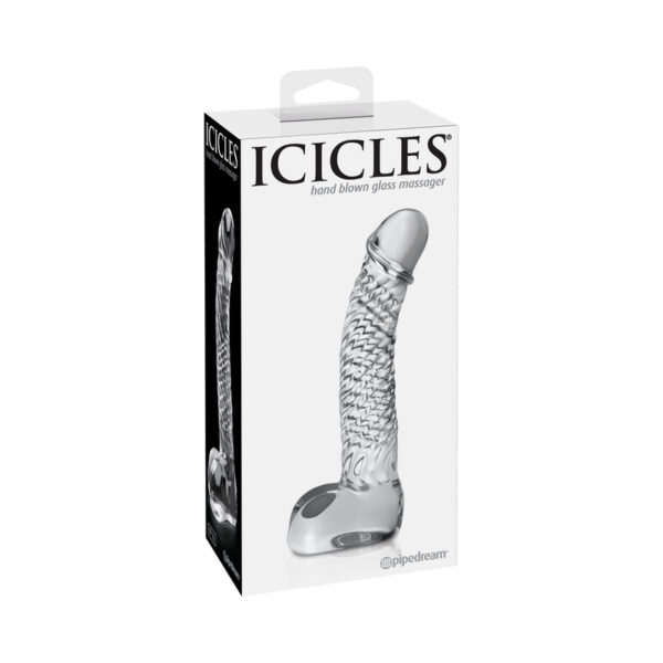Icicles #61 6.5in Glass Dildo Clear