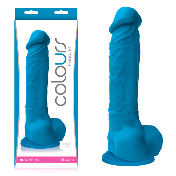 Colours Pleasures 8in Dildo Blue