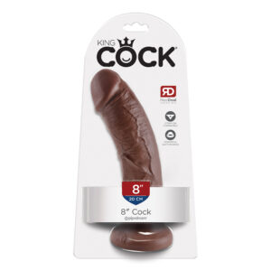 King Cock 8in Cock w/ Suction Cup Brown