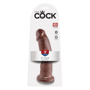 King Cock 9in Cock w/ Suction Cup Brown
