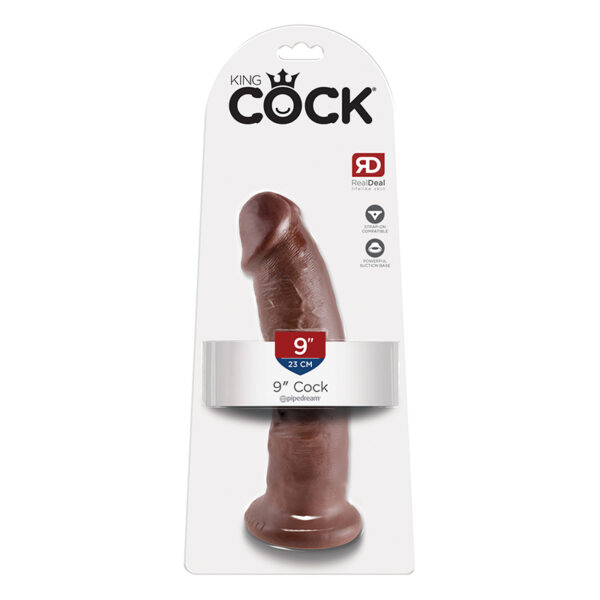 King Cock 9in Cock w/ Suction Cup Brown