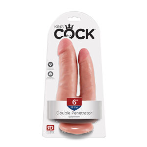King Cock Double Penetrator 6in Beige