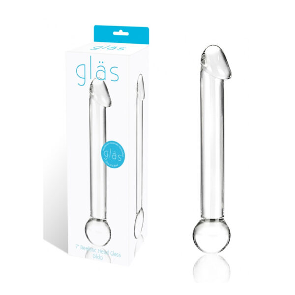 Glas 7in Realistic Head Glass Dildo