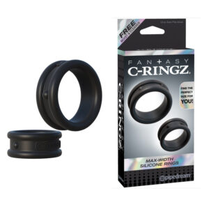 FCR Max-Width Silicone Rings Set Black