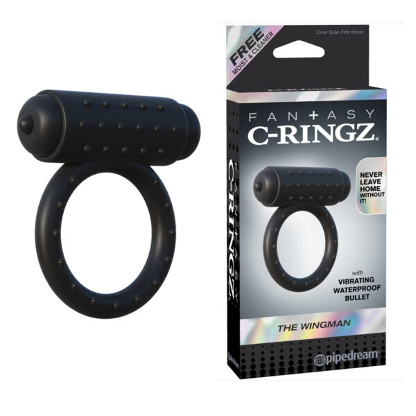 FCR The Wingman Vibrating Cockring Black